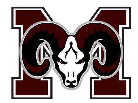  John Marshall Rams HighSchool-Texas Maroon and White logo 