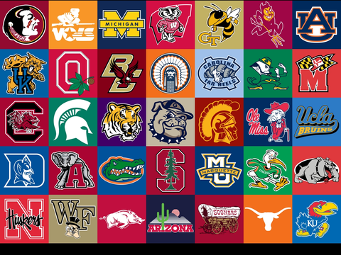  NCAA logo colorful collage 