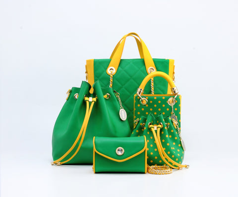 SCORE! Designs Alpha Sigma Tau Green and yellow gold designer collection