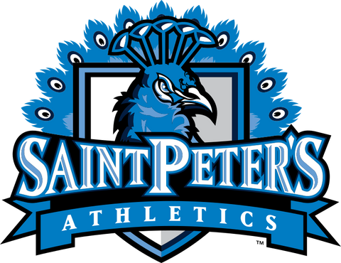  Metro Atlantic Athletic Conference Saint Peter's Peacocks and Peahens Logo 