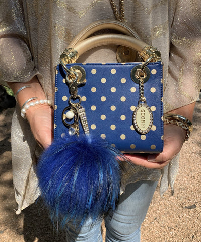 Sigma Delta Tau designer purse satchel blue and gold SCORE! Designs