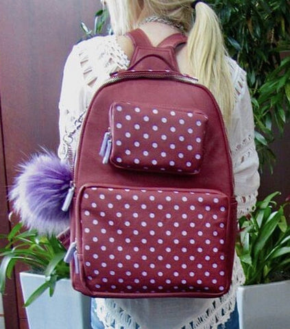 Sigma Kappa maroon and lavender backpack SCORE!