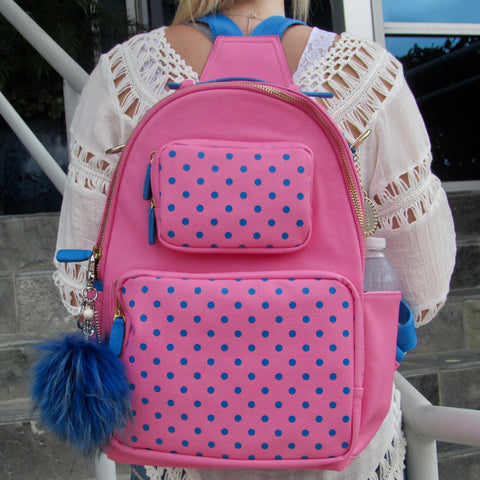  SCORE! Natalie Michelle Large Polka Dot Designer Backpack 