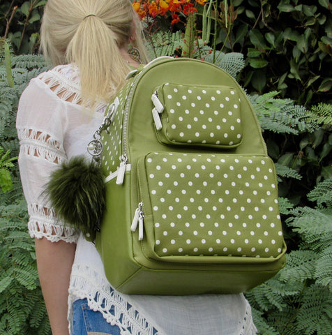 Kappa Delta Olive Green and White Designer Backpack SCORE!