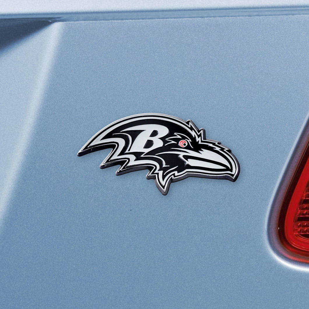 Baltimore Ravens NFL Emblem - Auto Emblem ~ 3-D Metal