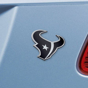 Houston Texans NFL Chrome Auto Emblem ~ 3-D Metal
