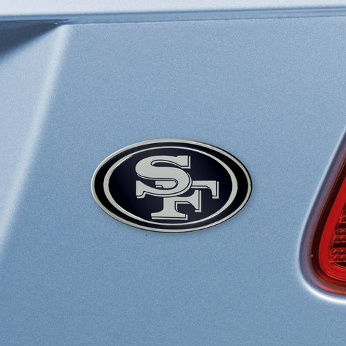 San Francisco 49ers NFL Chrome Auto Emblem ~ 3-D Metal
