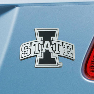 Iowa State NCAA Chrome Auto Emblem ~ 3-D Metal