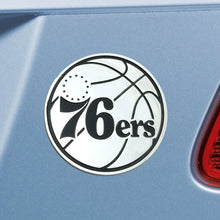 Load image into Gallery viewer, Philadelphia 76ers NBA Chrome Auto Emblem ~ 3-D Metal
