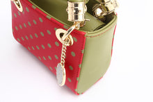 Load image into Gallery viewer, SCORE! Jacqui Classic Top Handle Crossbody Satchel - Red and Olive Green
