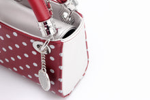 Load image into Gallery viewer, SCORE! Jacqui Classic Top Handle Crossbody Satchel - Maroon and Silver
