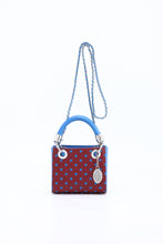 Load image into Gallery viewer, SCORE! Jacqui Classic Top Handle Crossbody Satchel - Maroon and Blue
