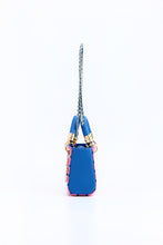 Load image into Gallery viewer, SCORE! Jacqui Classic Top Handle Crossbody Satchel  - Pink and Blue

