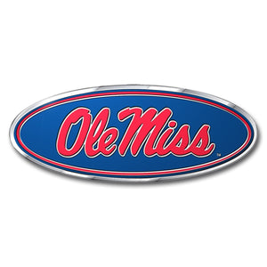 University of Mississippi (Ole Miss) Embossed Color Emblem