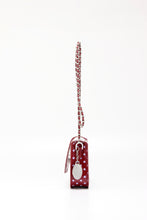 Load image into Gallery viewer, SCORE! Chrissy Small Designer Clear Crossbody Bag - Maroon and Lavender
