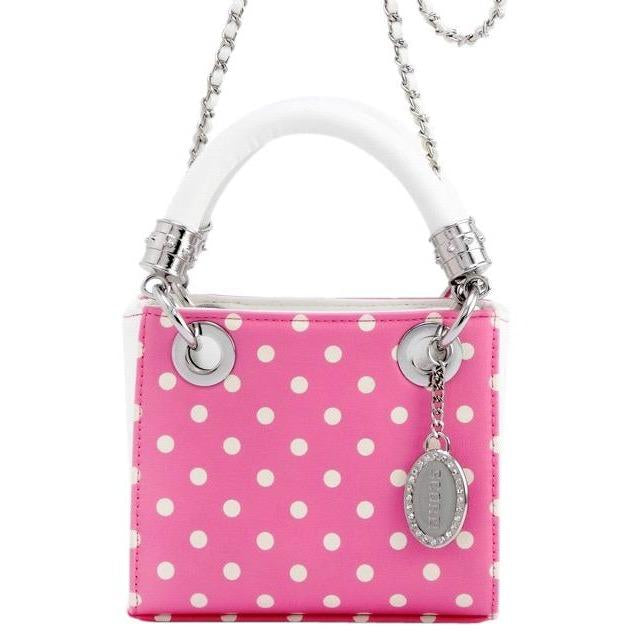 SCORE! Game Day Bag purse Jacqui Classic Top Handle Crossbody Satchel - Pink and White Phi Mu purse