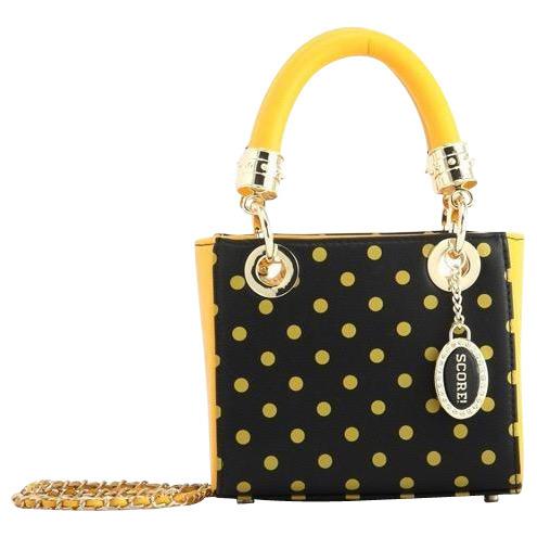 Score! Game Day Bag Purse Jacqui Classic Top Handle Crossbody Satchel  - Black and Gold Yellow  Oshkosh Titans, UWO Titans,  Kennesaw State Owls, Iowa Hawkeyes, University of Missouri Mizzou Tiger, West Liberty University Hilltoppers, South Mississippi Golden Eagles, Wichita State Shockers, Arkansas-Pine Bluff golden Lions, NFL Pittsburgh Steelers, MLB Pittsburg Pirates, MLS Columbus Crew