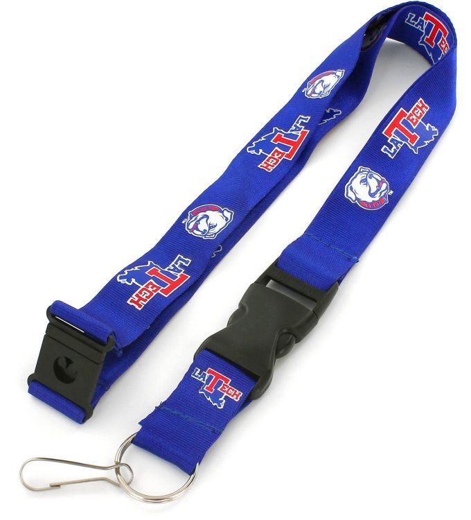 LOUISIANA TECH Officially NCAA Licensed Blue and Red Logo Team Lanyard