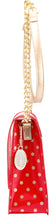 Load image into Gallery viewer, SCORE! Chrissy Medium Designer Clear Cross-body Bag -Red and Gold
