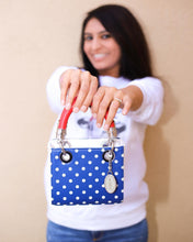 Load image into Gallery viewer, SCORE! Jacqui Classic Top Handle Crossbody Satchel  - Red, White and Blue
