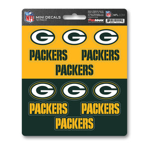 Green Bay Packers 12pk Mini Decal Green and Gold Team ProMark