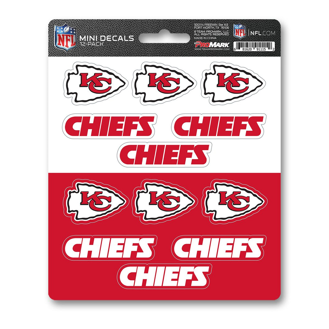 Kansas City Chiefs NFL 12pk Mini Decal