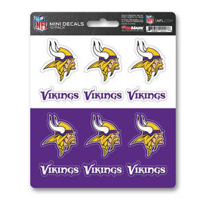 Minnesota Vikings 12pk Mini Decal Purple and Gold Team ProMark