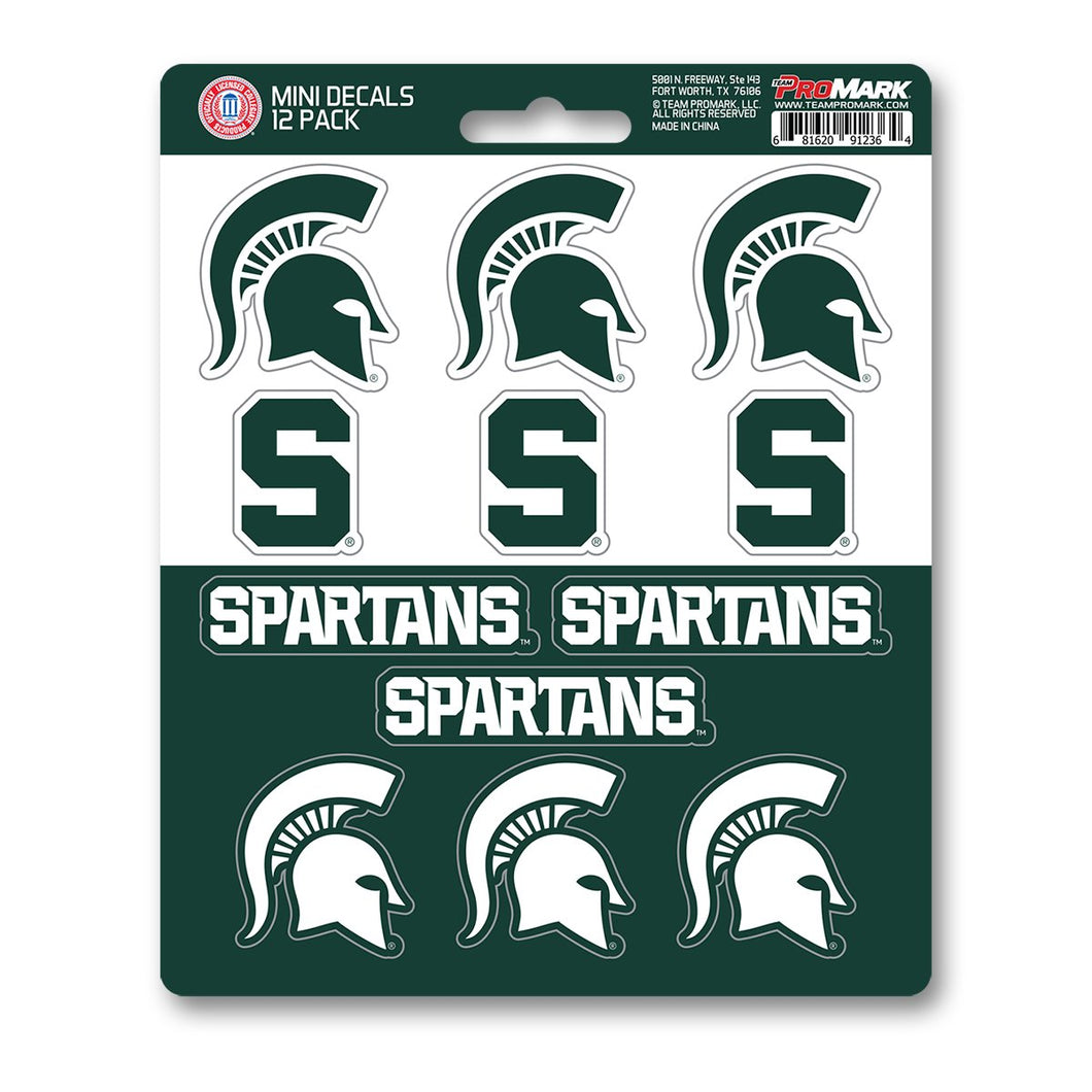 Michigan State Spartans NCAA 12pk Mini Decals