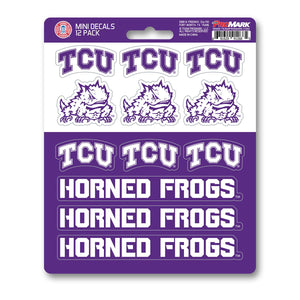 TCU Texas Christian University Horned Frogs 12pk Mini Decal Purple and White Team ProMark