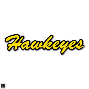 University of Iowa NCAA Collegiate Logo Super Durable Purse Sticker~ UI "Hawkeyes" Black and Gold