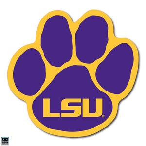 Louisiana State University LSU Paw NCAA Collegiate Logo Super Durable Purse Sticker~ Purple and Gold
