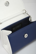 Load image into Gallery viewer, SCORE! Eva Designer Crossbody Clutch - Navy Blue and White
