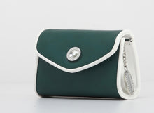 Load image into Gallery viewer, SCORE! Eva Designer Crossbody Clutch - Green and White
