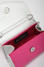 Load image into Gallery viewer, SCORE! Eva Designer Crossbody Clutch - Pink and Silver
