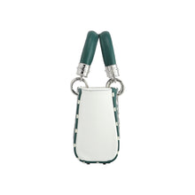Load image into Gallery viewer, SCORE! Jacqui Classic Top Handle Crossbody Satchel  - Green and White
