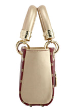 Load image into Gallery viewer, SCORE! Jacqui Classic Top Handle Crossbody Satchel - Maroon Crimson and Gold
