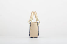 Load image into Gallery viewer, SCORE! Jacqui Classic Top Handle Crossbody Satchel - Navy Blue and Gold
