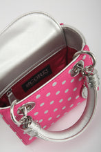 Load image into Gallery viewer, SCORE! Jacqui Classic Top Handle Crossbody Satchel - Pink and Silver
