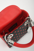 Load image into Gallery viewer, SCORE! Jacqui Classic Top Handle Crossbody Satchel  - Black and Red

