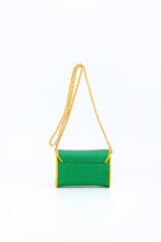 Load image into Gallery viewer, SCORE! Eva Designer Crossbody Clutch - Bright Green and Gold Yellow
