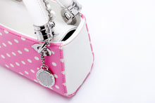 Load image into Gallery viewer, SCORE! Jacqui Classic Top Handle Crossbody Satchel - Pink and White
