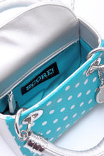 Load image into Gallery viewer, SCORE! Jacqui Classic Top Handle Crossbody Satchel - Turquoise and Silver
