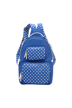 Load image into Gallery viewer, SCORE!&#39;s Natalie Michelle Medium Polka Dot Designer Backpack - Red, White and Gold
