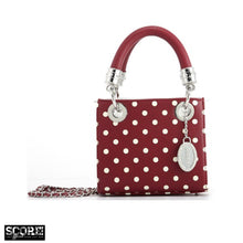 Load image into Gallery viewer, SCORE! Jacqui Classic Top Handle Crossbody Satchel - Maroon and Silver
