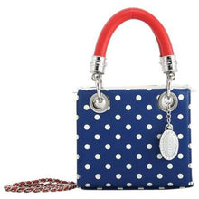 Load image into Gallery viewer, SCORE! Game Day Bag Purse Jacqui Classic Top Handle Crossbody Satchel  - Red, White and Blue Saint Mary&#39;s Gaels, Liberty Flames, Gonzaga Bulldogs, NFL New York Giants, New England Patriots, MLB Cleveland Indians, Philadelphia Phillies, Texas Rangers, Atlanta Braves, MLS New York City Red Bulls, New England Revolution
