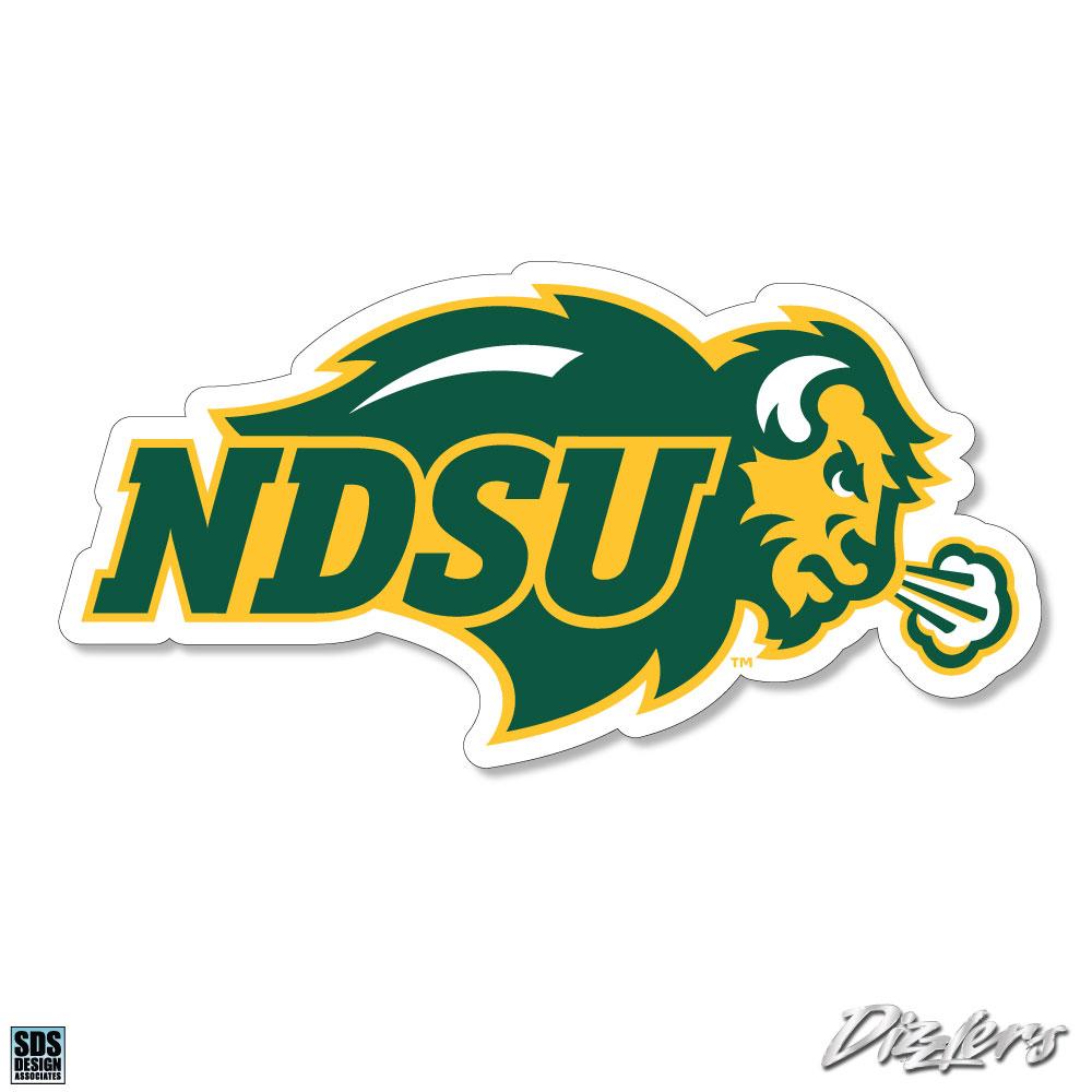 North Dakota State University NCAA Collegiate Logo Super Durable Purse Sticker~ Bison NDSU Green and Gold Logo