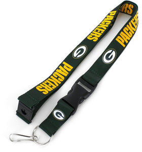 Green Bay Packers Officially NFL Licensed Green and Gold Logo Team Lanyard