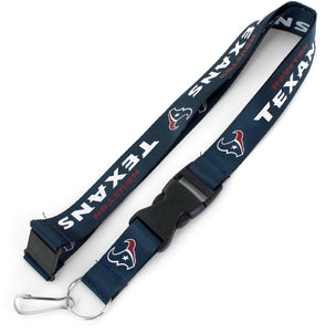 Houston Texans Officially NFL Licensed Blue, White and Red Logo Team Lanyard