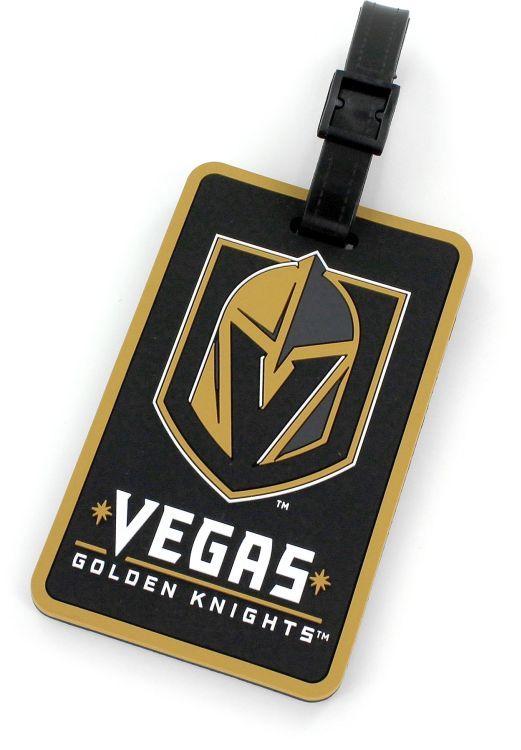 GOLDEN KNIGHTS NHL Licensed SOFT Luggage BAG TAG~ Black and Gold