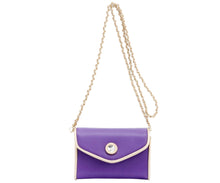 Load image into Gallery viewer, SCORE! Eva Designer Crossbody Clutch - Purple and Gold Gold
